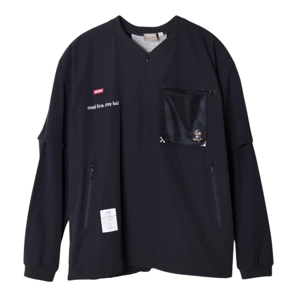 【CHECKER48】】Women‘s RIPSTOP LAB PO JACKET アウター BLACK（CHE-C4800A101W）
