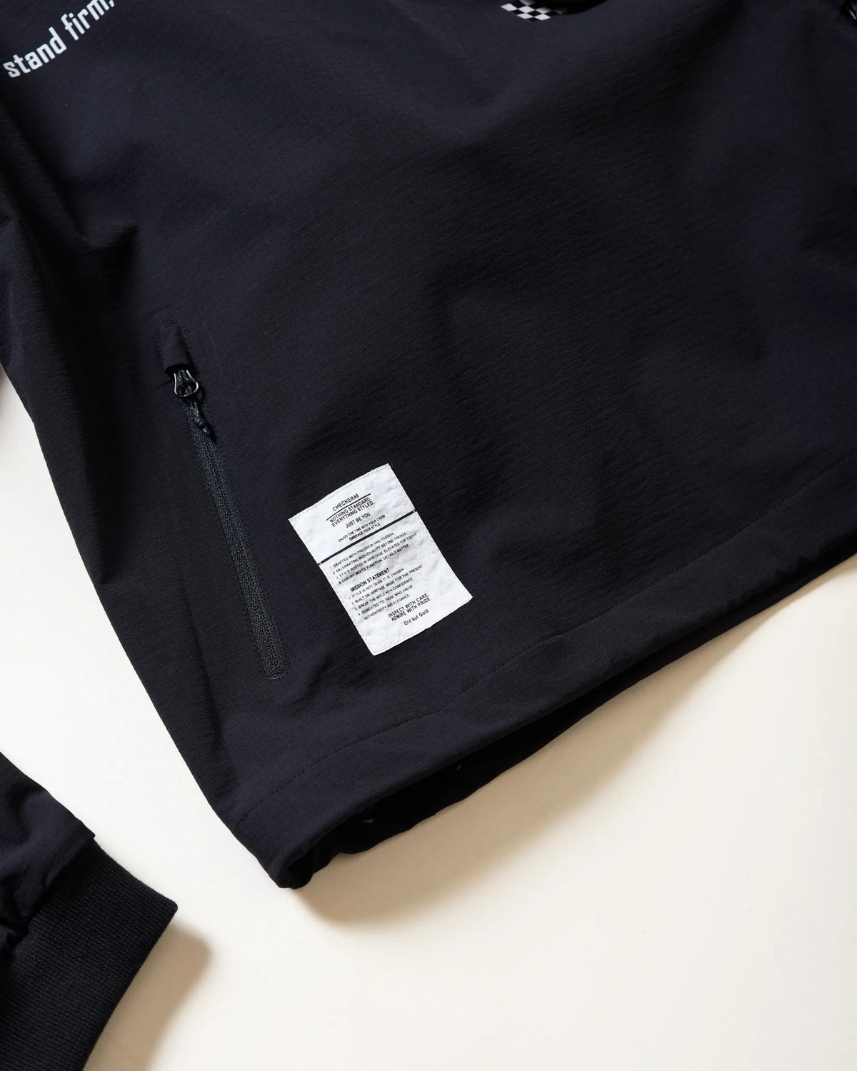 【CHECKER48】】Women‘s RIPSTOP LAB PO JACKET アウター BLACK（CHE-C4800A101W）