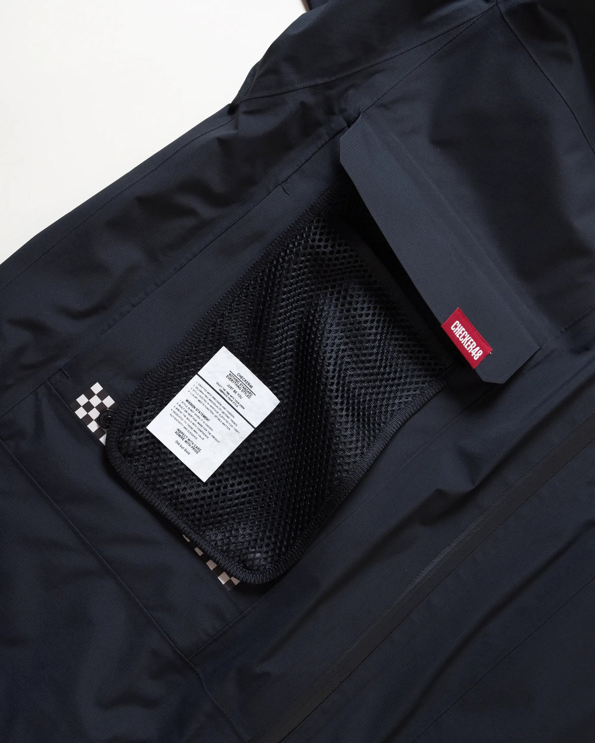 【CHECKER48】66 NYLON TECH JACKET フルジップジャケット BLACK（CHE-C4800A106）