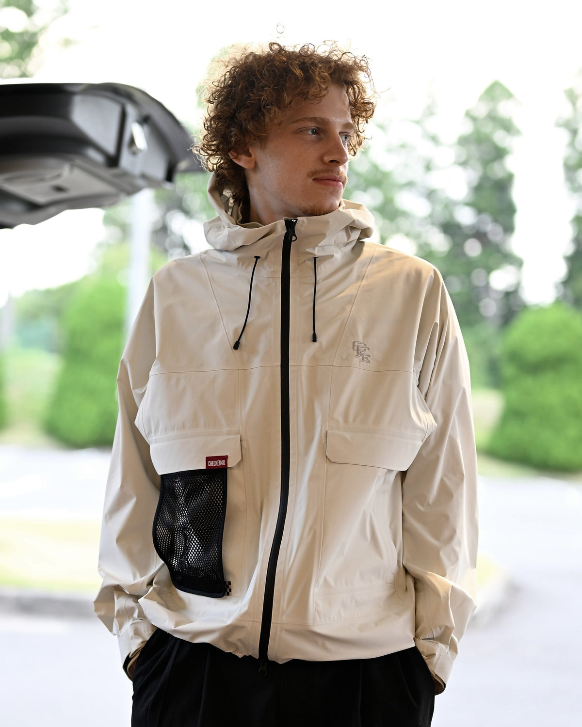 【CHECKER48】66 NYLON TECH JACKET フルジップジャケット BLACK（CHE-C4800A106）