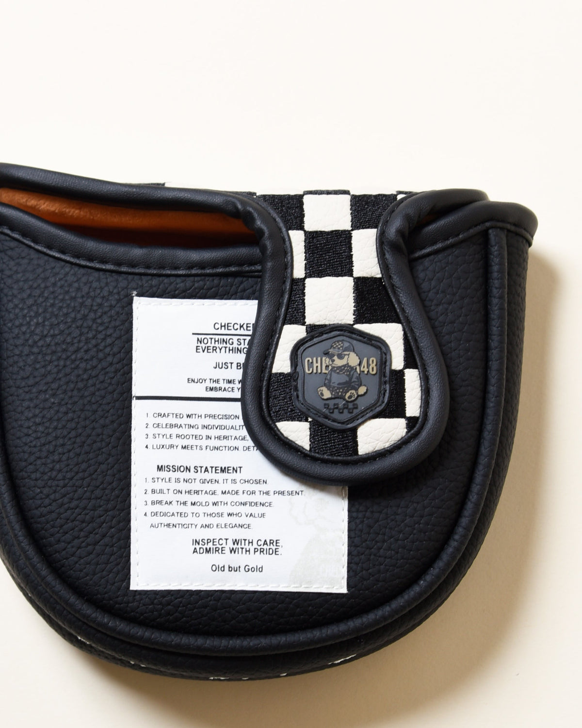 【CHECKER48】CFE POODIE CHECKER MALLET COVER パターカバー マレット BLACK（CHE-C4800A804）