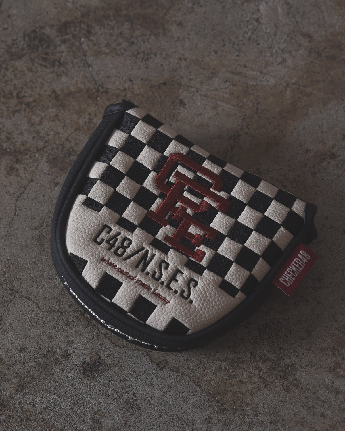 【CHECKER48】CFE POODIE CHECKER MALLET COVER パターカバー マレット BLACK（CHE-C4800A804）