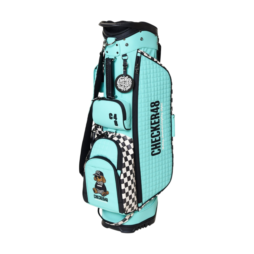【CHECKER48】NEW POODIE CADDIE BAG キャディバッグ TURQUOISE（CHE-C4800A816）