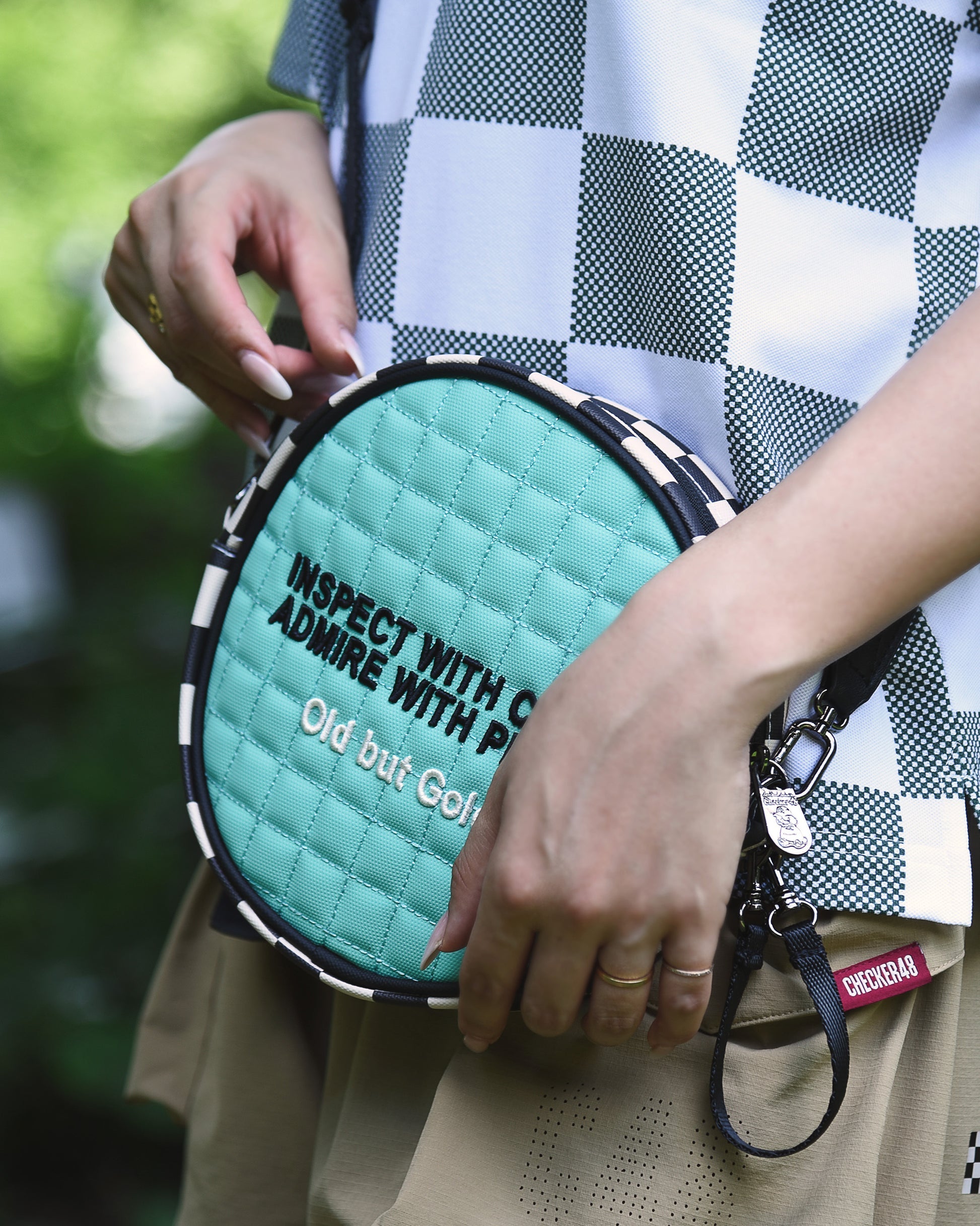 【CHECKER48】NEW POODIE CADDIE BAG キャディバッグ TURQUOISE（CHE-C4800A816）