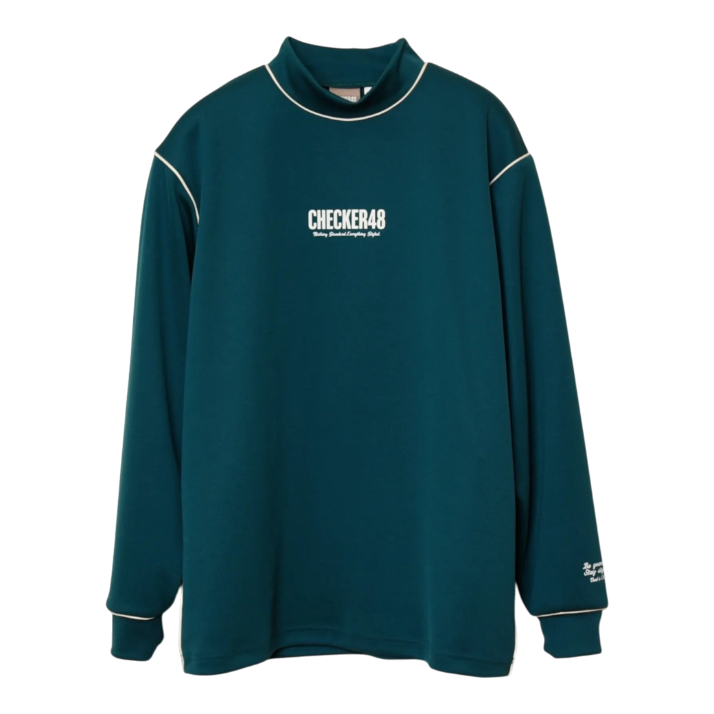 【CHECKER48】モックロングスリーブ DARK GREEN（CHE-C4800S002）