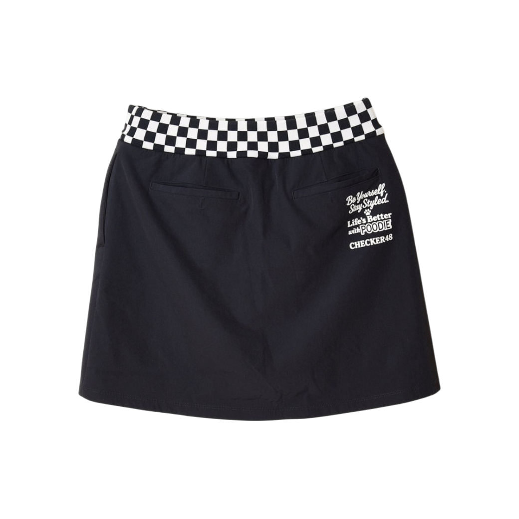 【CHECKER48】スカート BLACK（CHE-C4800S301W）