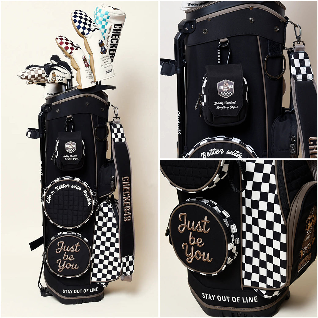【CHECKER48】CADDIE BAG  キャディバッグ BLACK（CHE-C4800S801)
