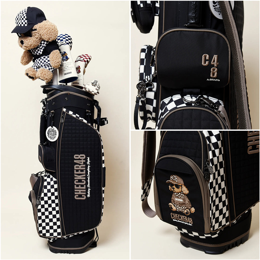 CHECKER48】CADDIE BAG キャディバッグ BLACK（CHE-C4800S801)