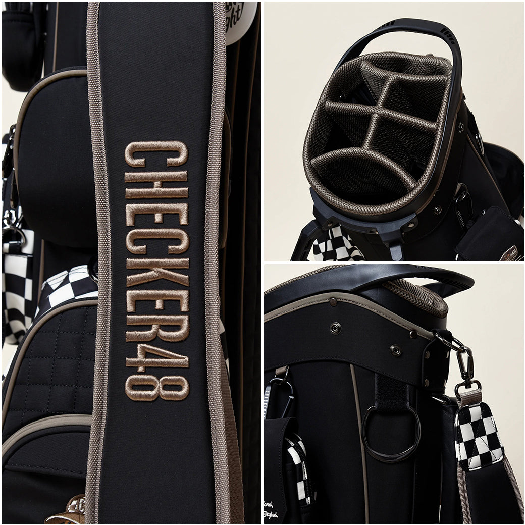 【CHECKER48】CADDIE BAG  キャディバッグ BLACK（CHE-C4800S801)