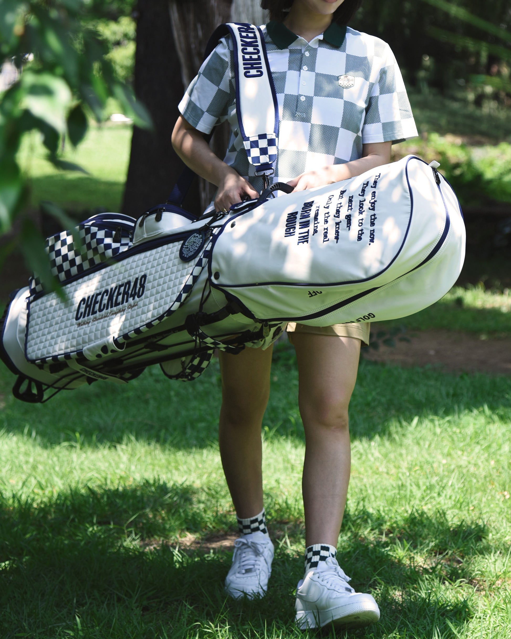【CHECKER48】CADDIE BAG キャディバッグ OFF WHITE（CHE-C4800S801）