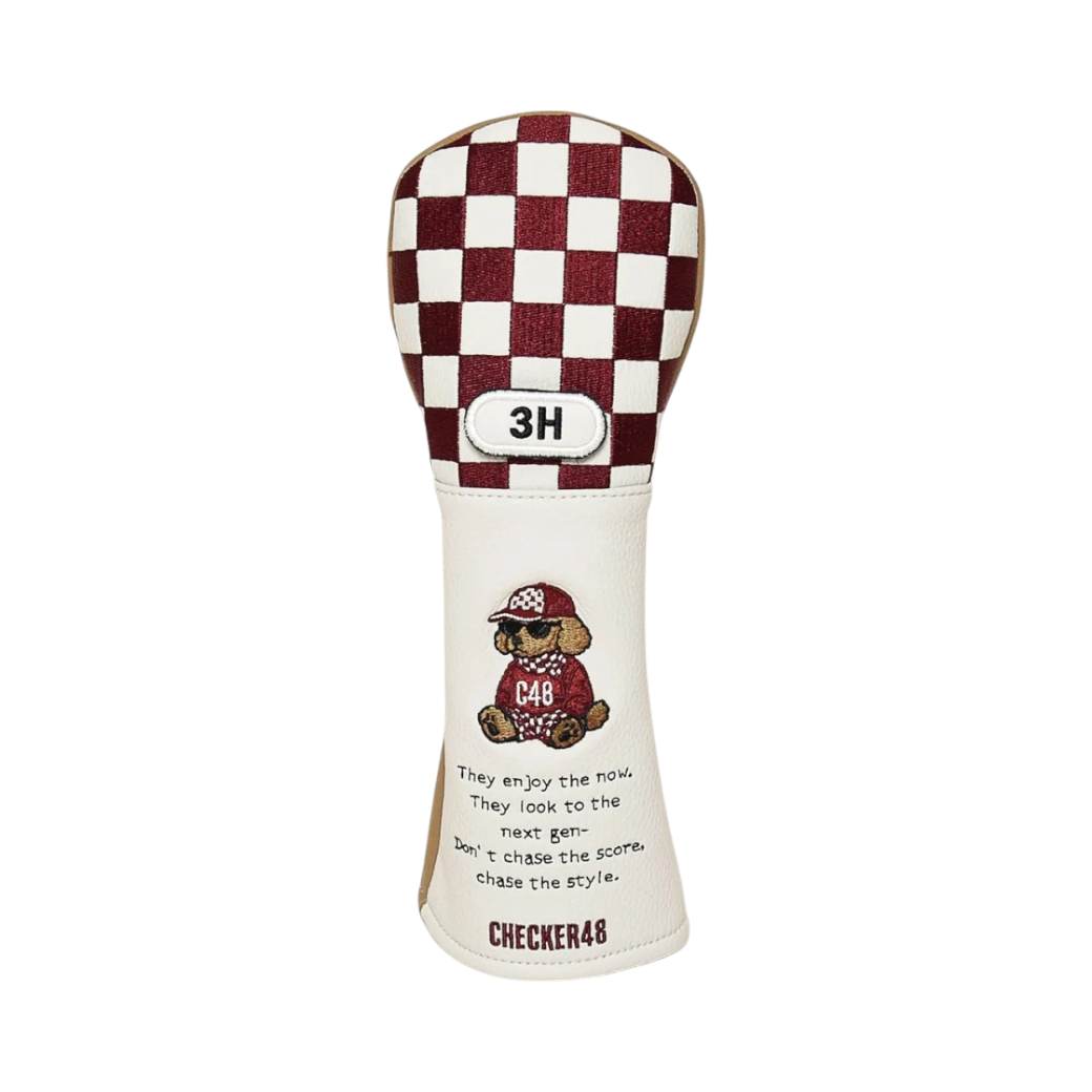 【CHECKER48】UT ユーティリティ ヘッドカバー BORDEAUX（CHE-C4800S807)