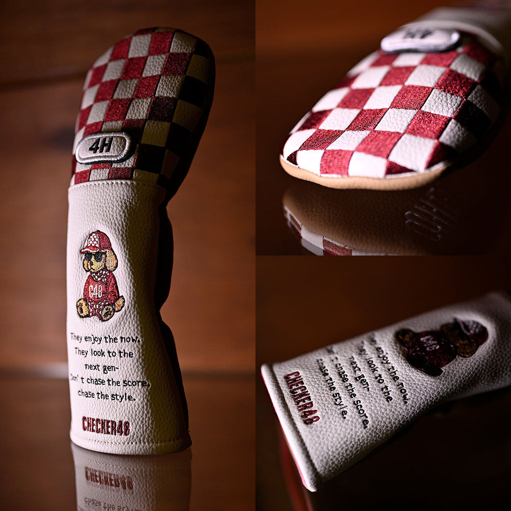 【CHECKER48】UT ユーティリティ ヘッドカバー BORDEAUX（CHE-C4800S807)