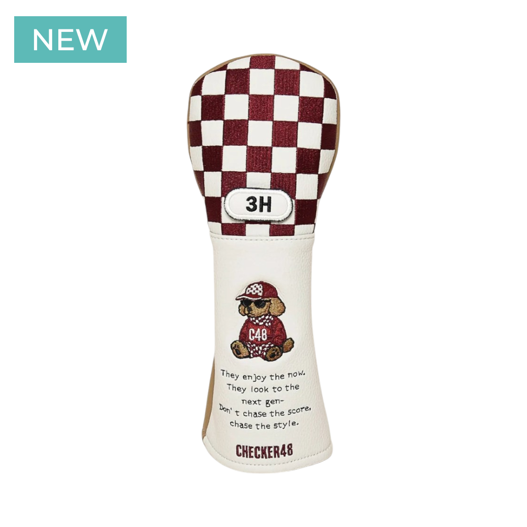 【CHECKER48】UT ユーティリティ ヘッドカバー BORDEAUX（CHE-C4800S807)