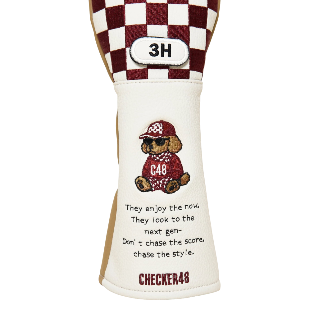 【CHECKER48】UT ユーティリティ ヘッドカバー BORDEAUX（CHE-C4800S807)