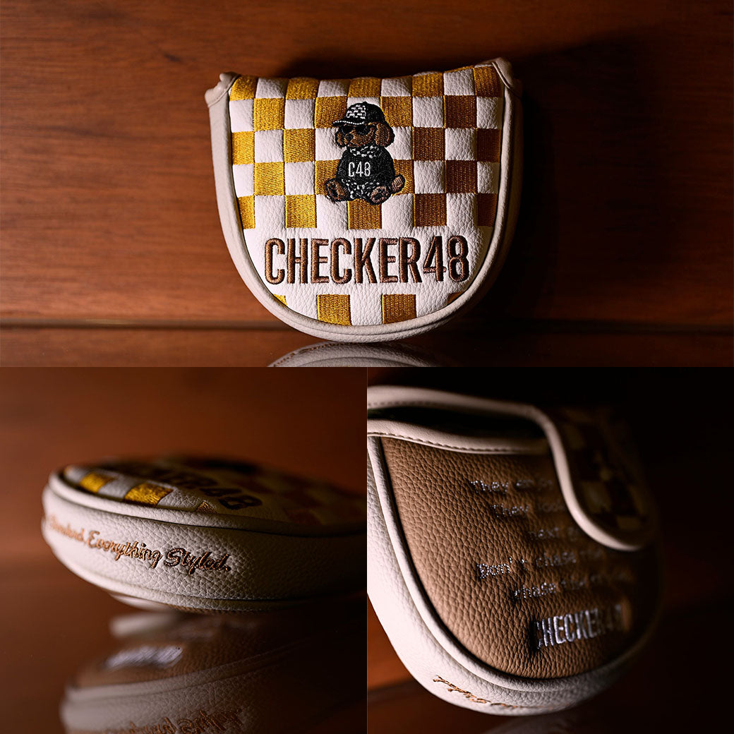 専用　パターカバー CHECKER48】マレットパターカバー YELLOW（CHE-C4800S808)