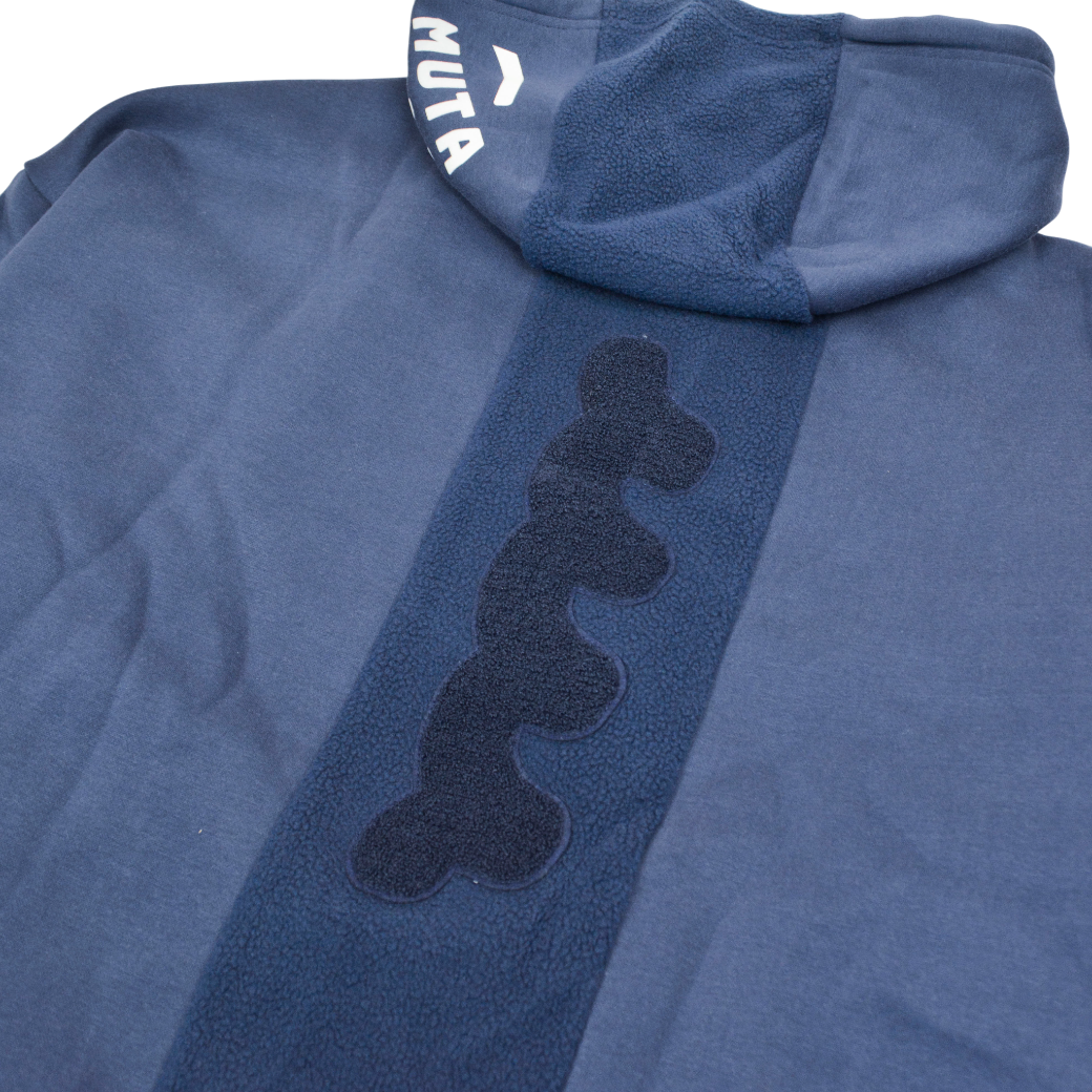 【muta】ライン切替 BIGパーカー ネイビー レディース（MMBC-220222）