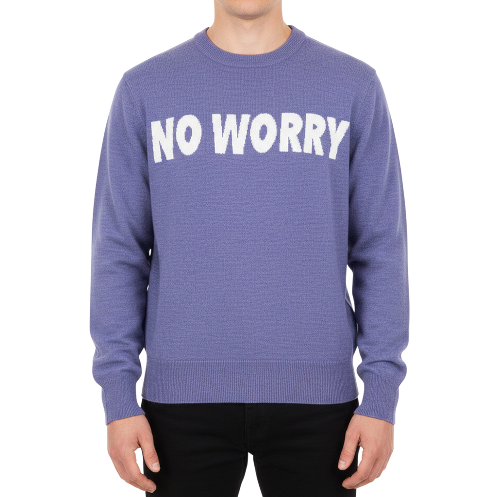 【SALVAGE PUBLIC】サルベージパブリックコレパ ウール ジャガード ニット S M L ブルー（SVKA3022）