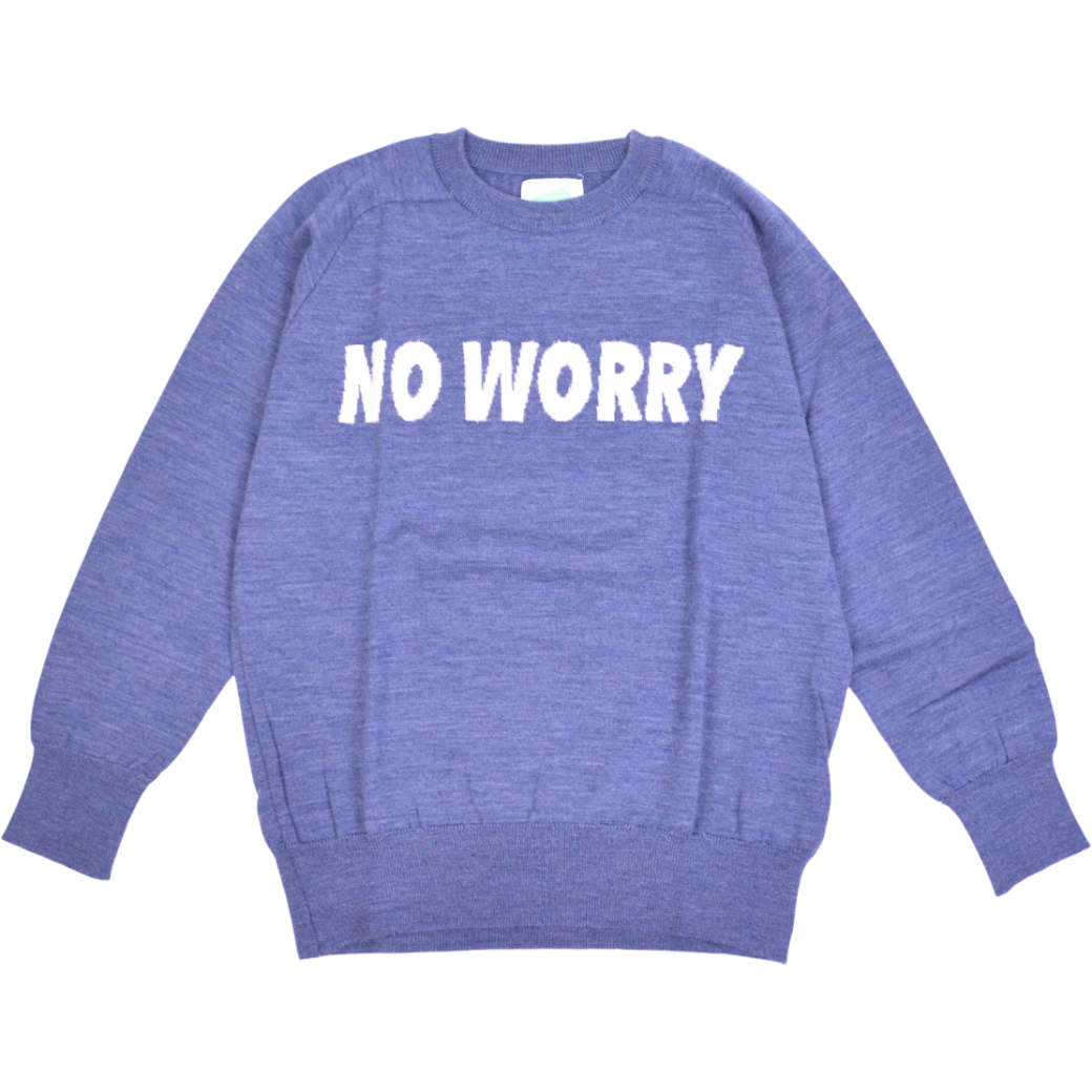 【SALVAGE PUBLIC】サルベージパブリックコレパ ウール ジャガード ニット S M L ブルー（SVKA3022）