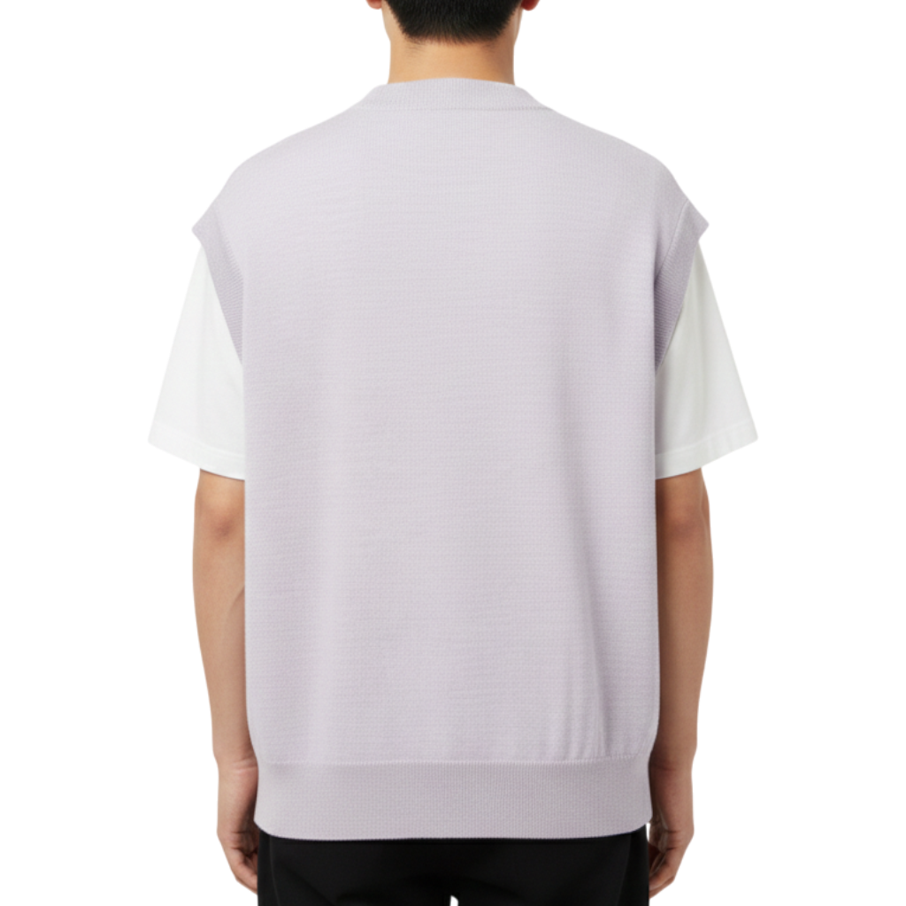 【SALVAGE PUBLIC】サルベージパブリックコレパ ウール ジャガード ニット ベスト M L グレー（SVKA3021）