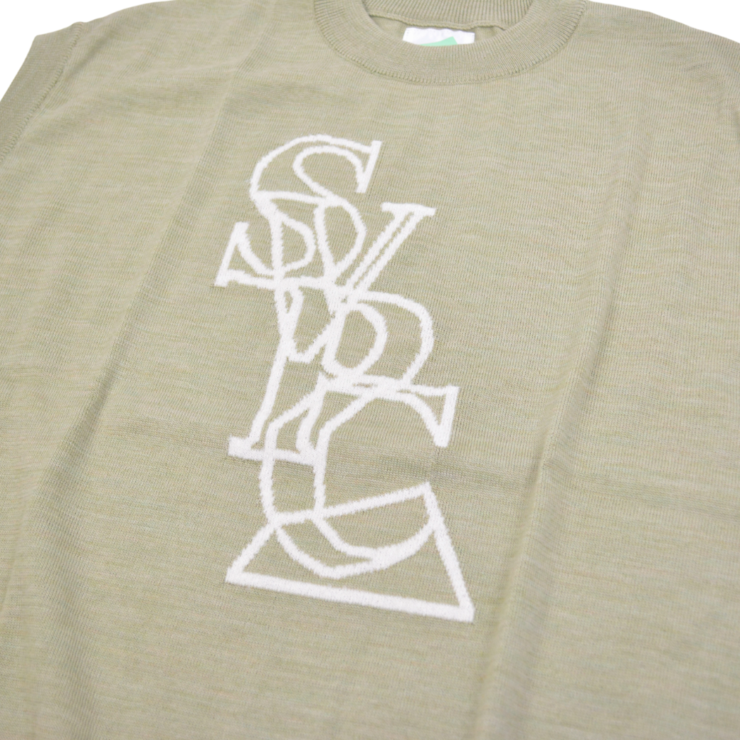 【SALVAGE PUBLIC】サルベージパブリックコレパ ウール ジャガード ニット ベスト M L セージ（SVKA3021）