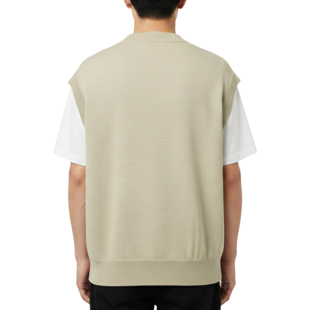 【SALVAGE PUBLIC】サルベージパブリックコレパ ウール ジャガード ニット ベスト M L セージ（SVKA3021）