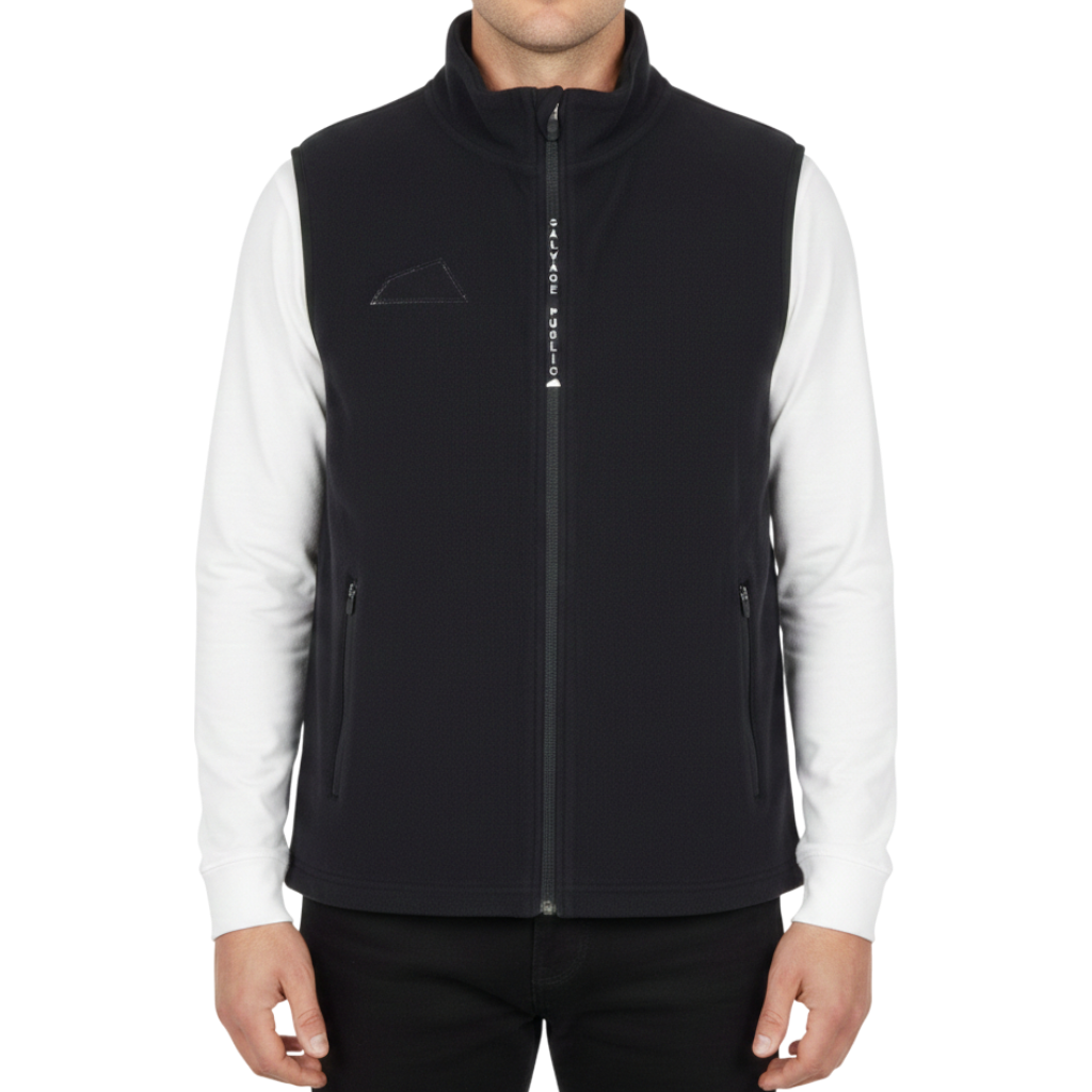 【SALVAGE PUBLIC】サルベージパブリックコレパ フリース ニット ベスト S M L ブラック（SVKA4022）