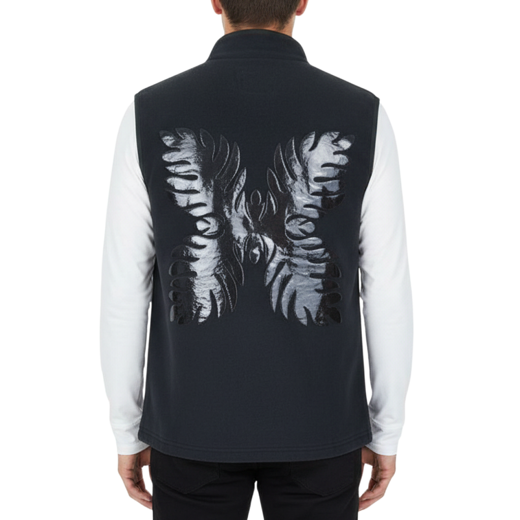 【SALVAGE PUBLIC】サルベージパブリックコレパ フリース ニット ベスト S M L ブラック（SVKA4022）