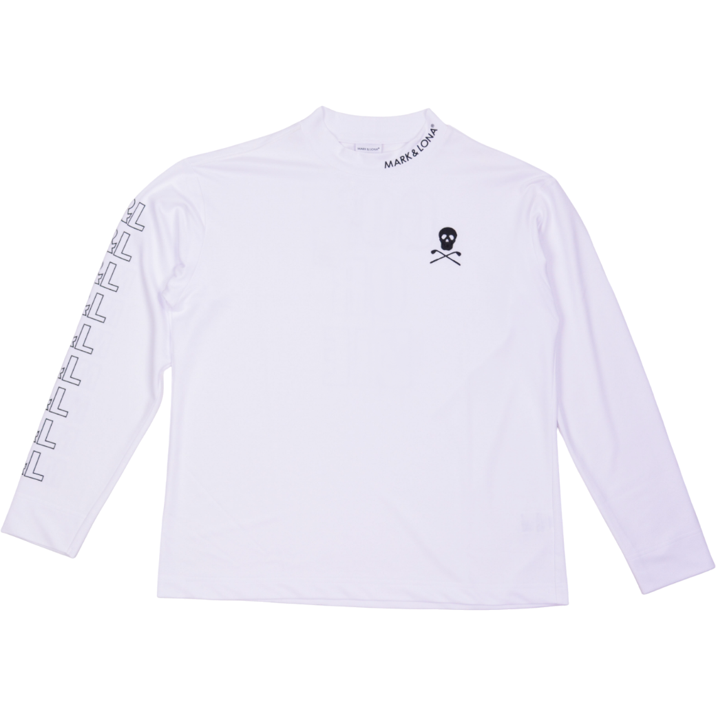 【MARK＆LONA】Odin Long Sleeve Tee モックネック ホワイト 50 XL（MLM-4A-AA01）