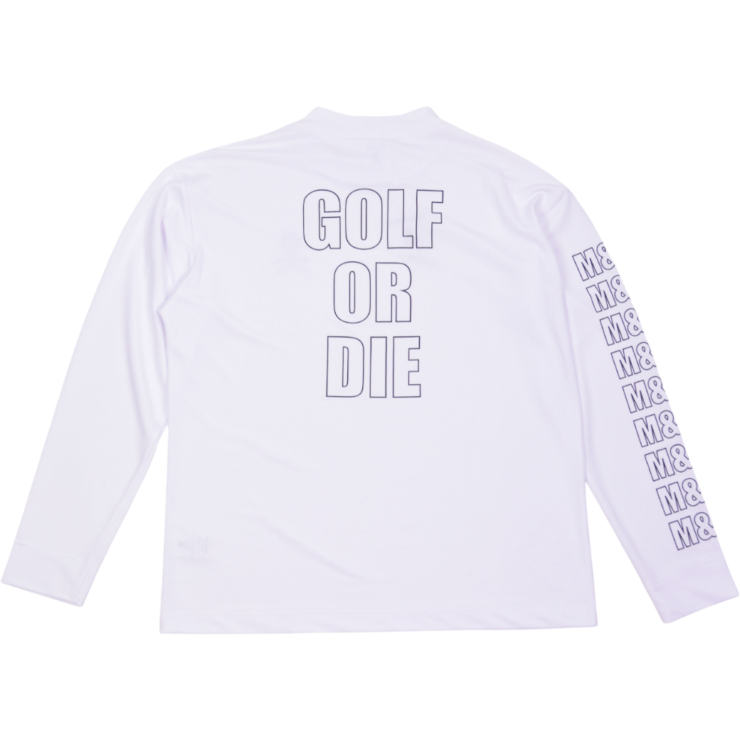 【MARK＆LONA】Odin Long Sleeve Tee モックネック ホワイト 50 XL（MLM-4A-AA01）