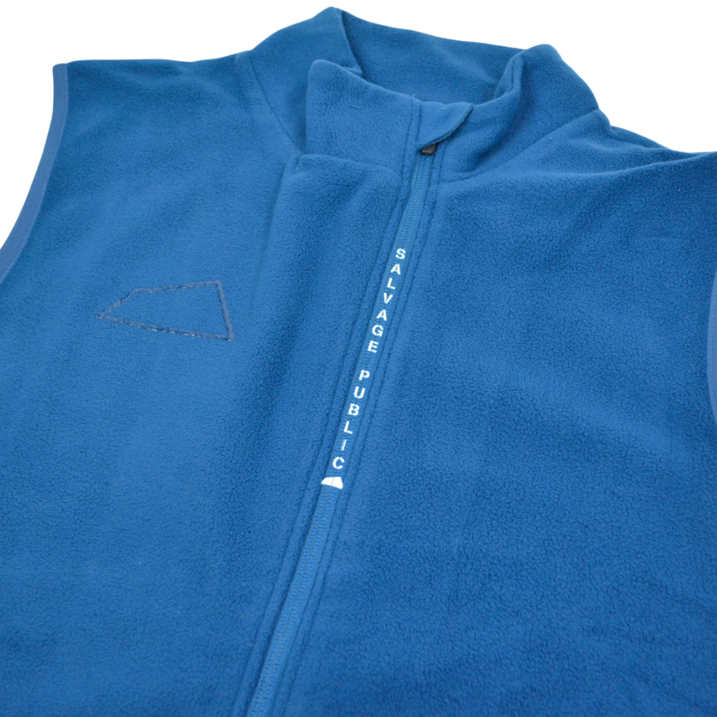 【SALVAGE PUBLIC】サルベージパブリックコレパ フリース ニット ベスト S M L ブルー（SVKA4022）