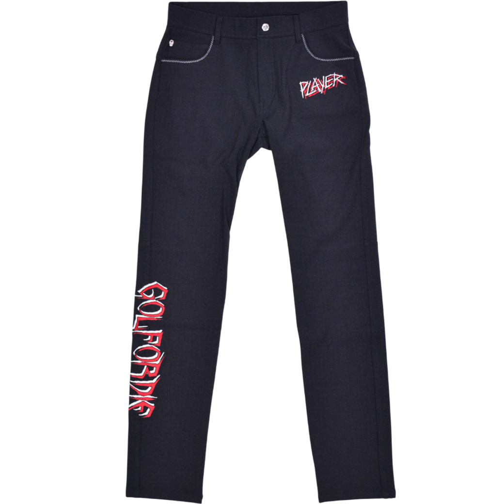 【MARK＆LONA】Slash 4Way Stretch Pants ロゴ刺繍 ロングパンツ 46 48  M L ブラック（MLM-4C-AT05）