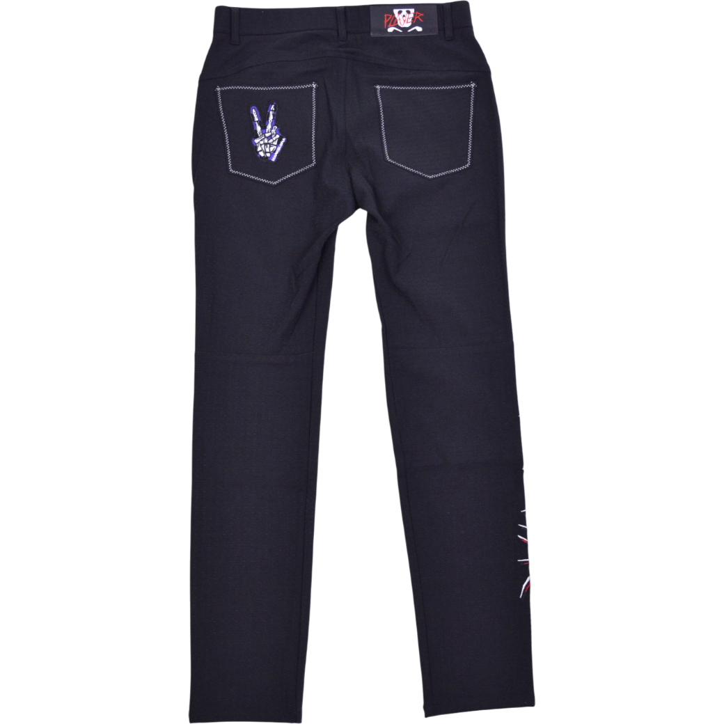 【MARK＆LONA】Slash 4Way Stretch Pants ロゴ刺繍 ロングパンツ 46 48  M L ブラック（MLM-4C-AT05）