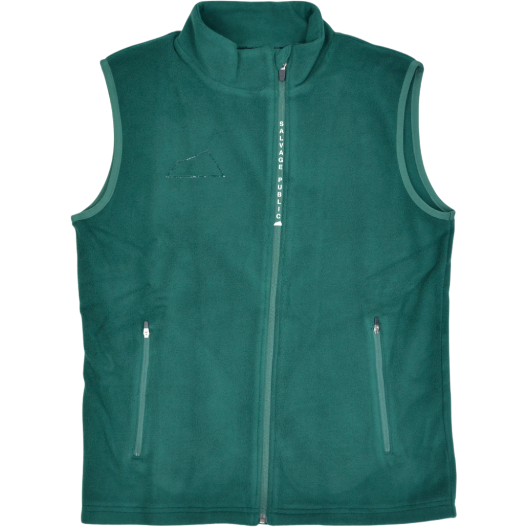 【SALVAGE PUBLIC】サルベージパブリックコレパ フリース ニット ベスト S M グリーン（SVKA4022）
