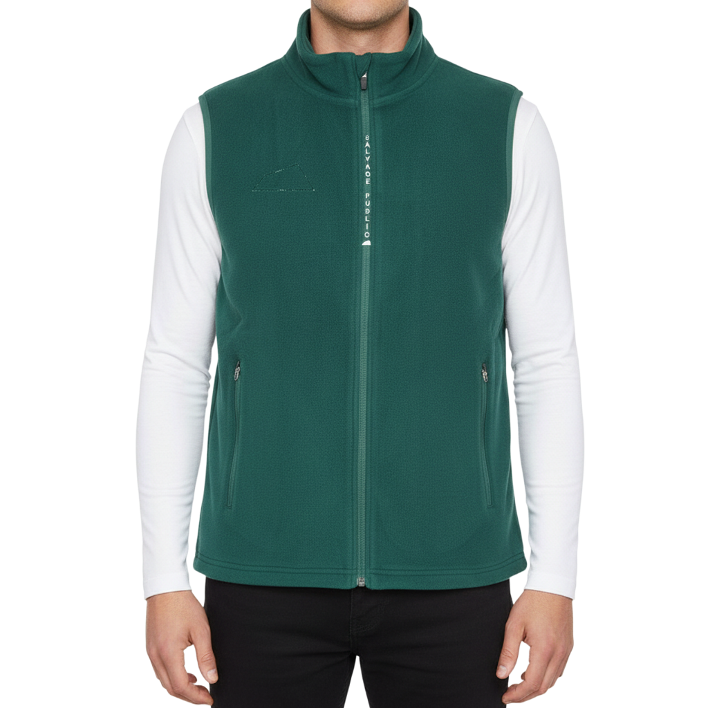 【SALVAGE PUBLIC】サルベージパブリックコレパ フリース ニット ベスト S M グリーン（SVKA4022）