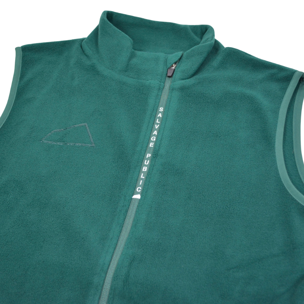 【SALVAGE PUBLIC】サルベージパブリックコレパ フリース ニット ベスト S M グリーン（SVKA4022）