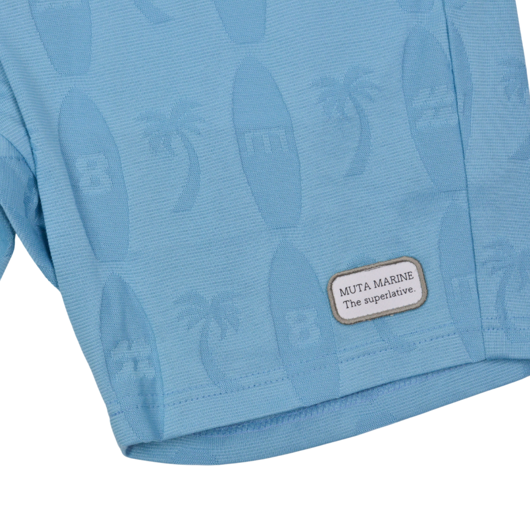 【muta】リンクスジャガード ショートパンツ M（ブルー　） MGJC-444239-BL