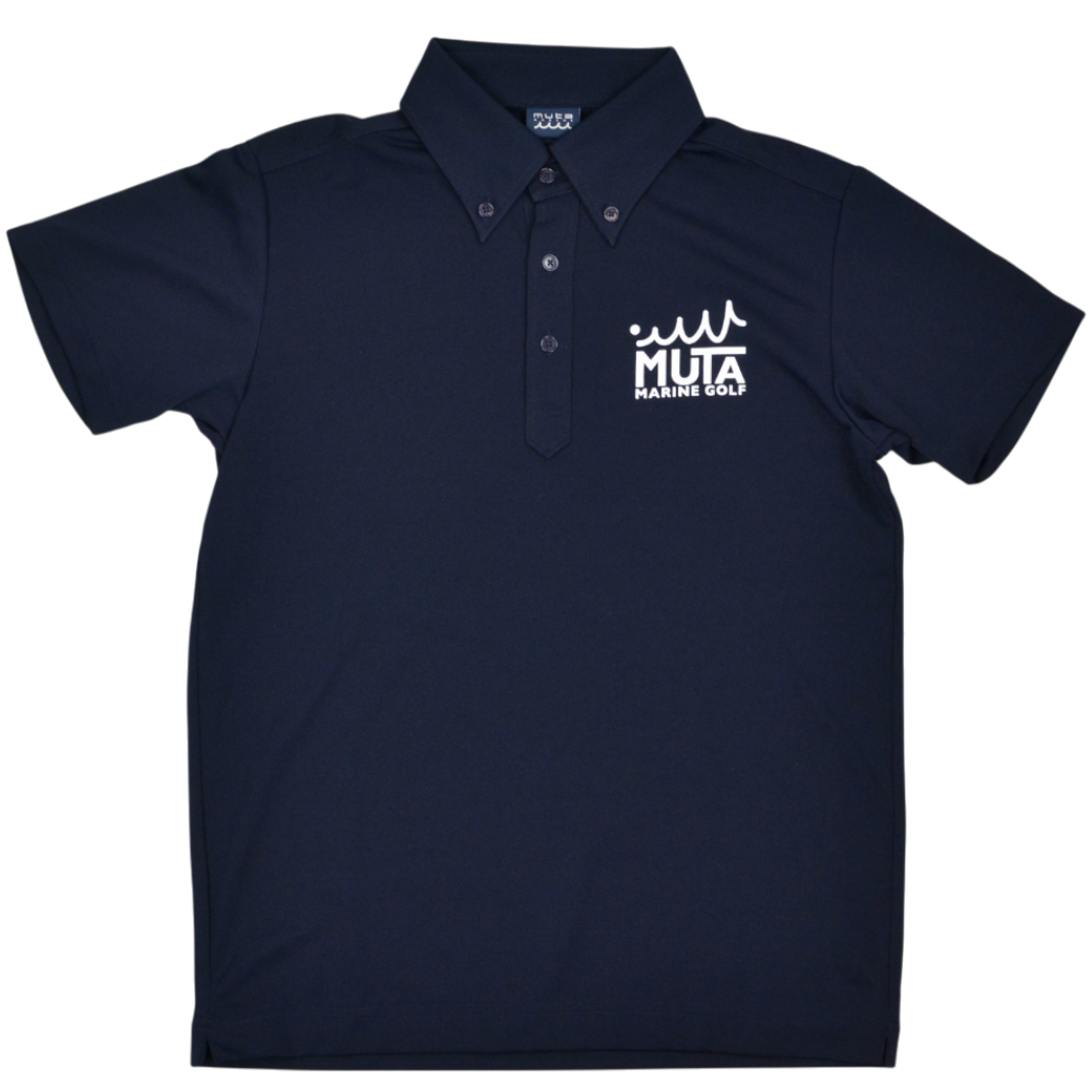 【muta】フラッグロゴ ポロシャツ ホワイト S L（MMAX-446321-NV）