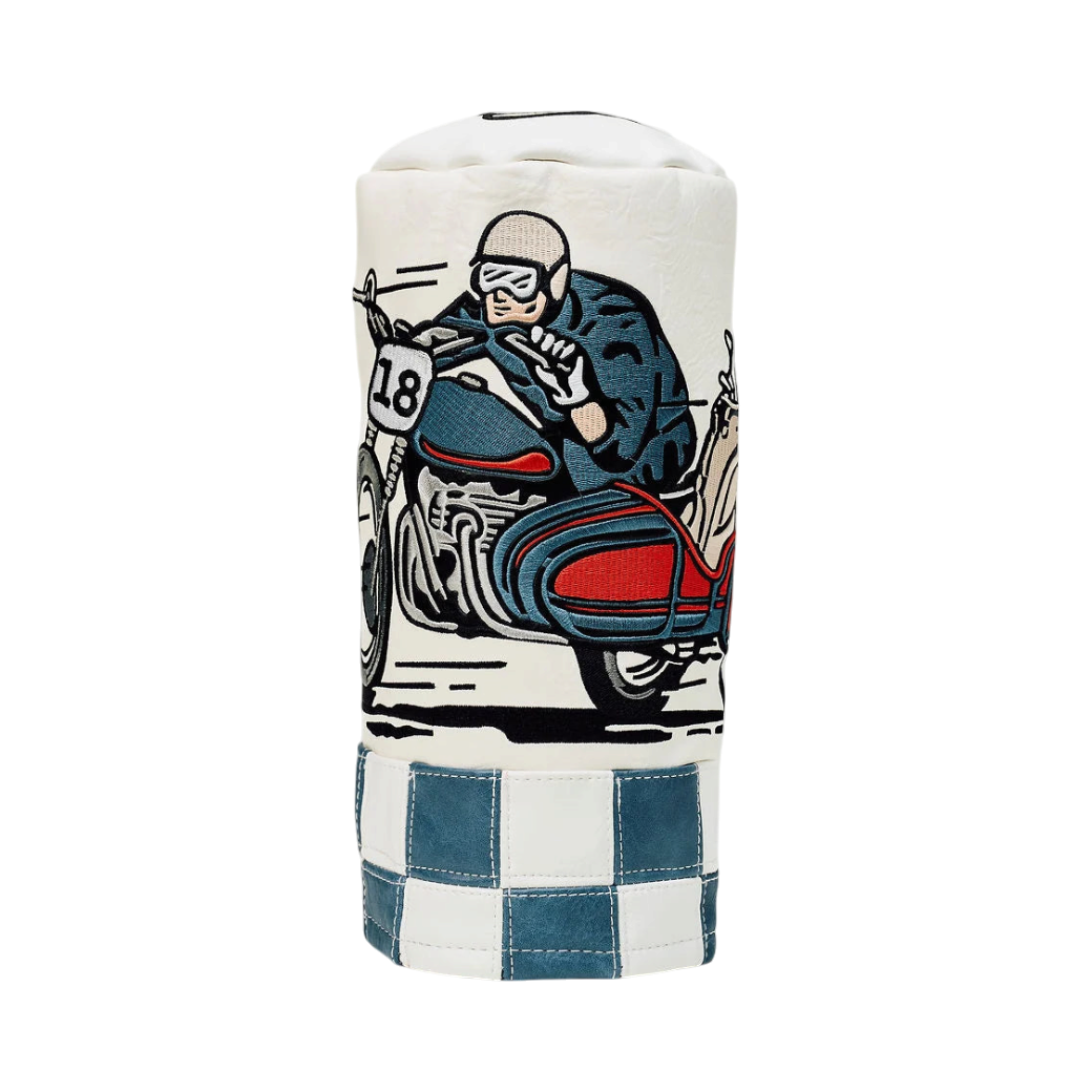 【DEVEREUX GOLF】Checkered Sidecar Driver Barrel Cove ドライバーヘッドカバー WHITE（DVR-075364838）