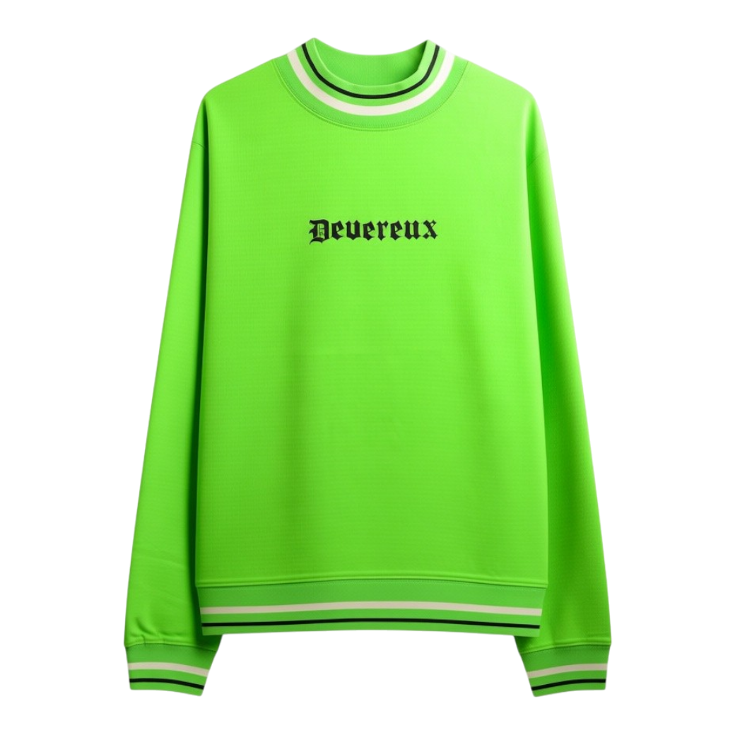 【DEVEREUX GOLF】DeadMan Running ストライプリブモック GREEN（DVR-075754008）