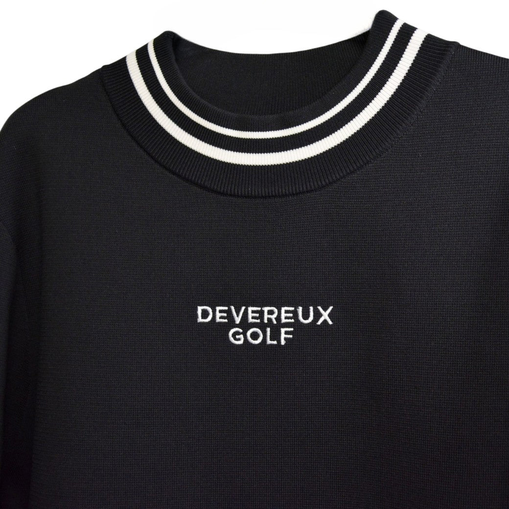 【DEVEREUX GOLF】ハイリーアディクティブ 裏付きニット BLACK（DVR-075754704）