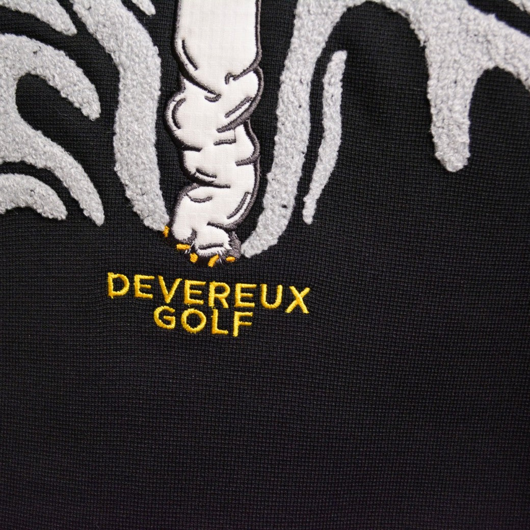【DEVEREUX GOLF】ハイリーアディクティブ 裏付きニット BLACK（DVR-075754704）