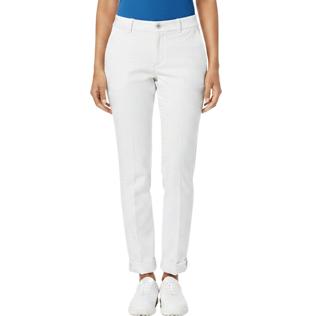 【Foglia Brillante】裾ダブルロングパンツ WOMAN WHITE（ZZFOB-FBALLPNT21)