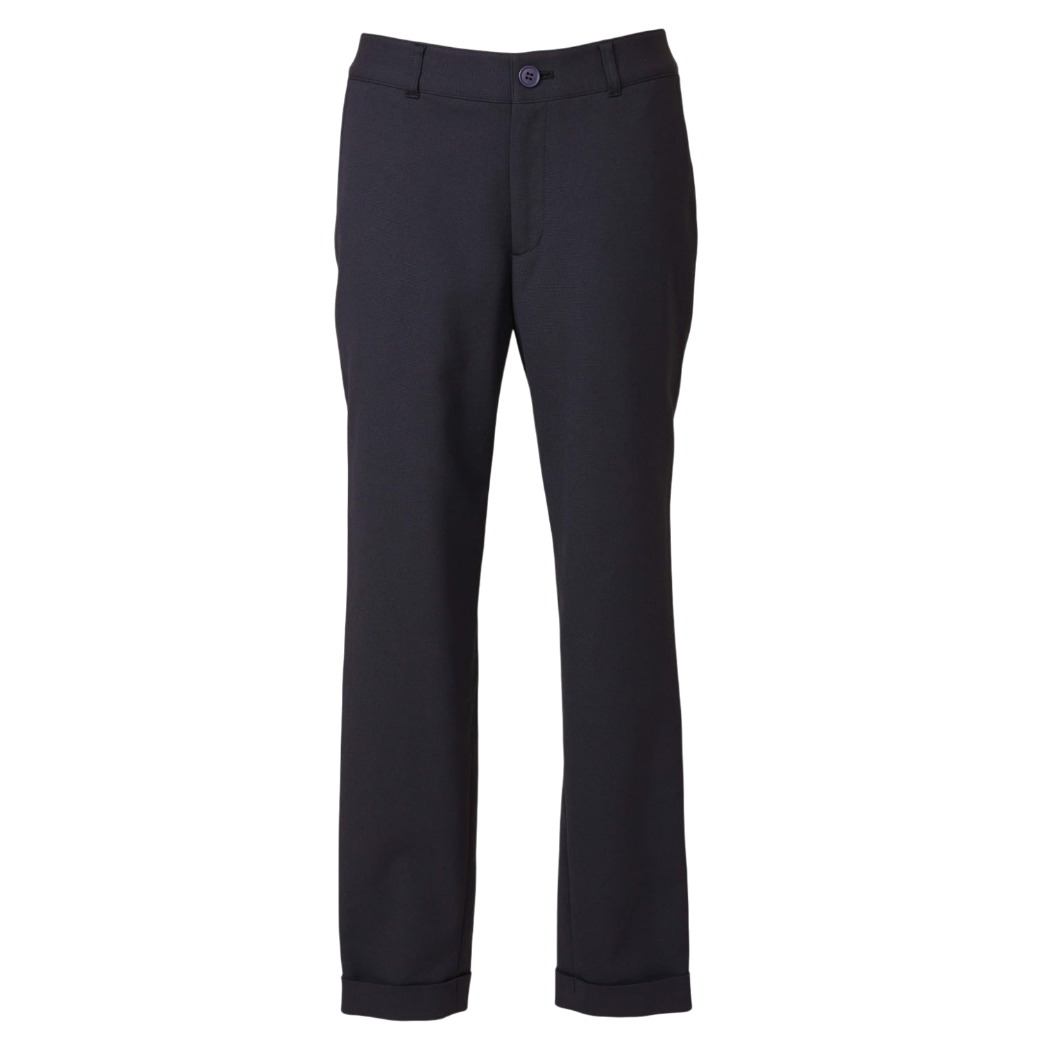 【Foglia Brillante】裾ダブルロングパンツ WOMAN BLACK（ZZFOB-FBALLPNT24)