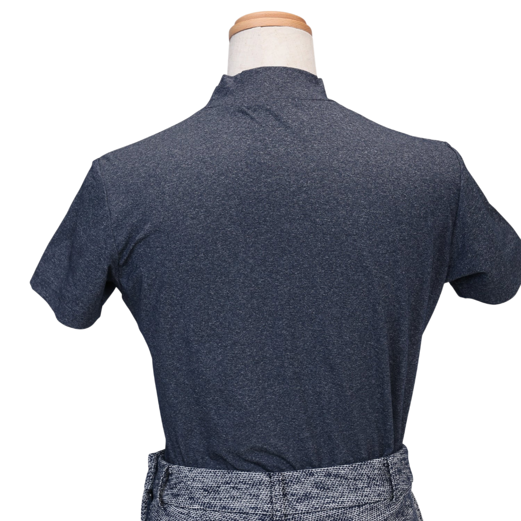 【Foglia Brillante】NAUTICALプリントモックネック WOMAN NAVY（FBAL-MN6)