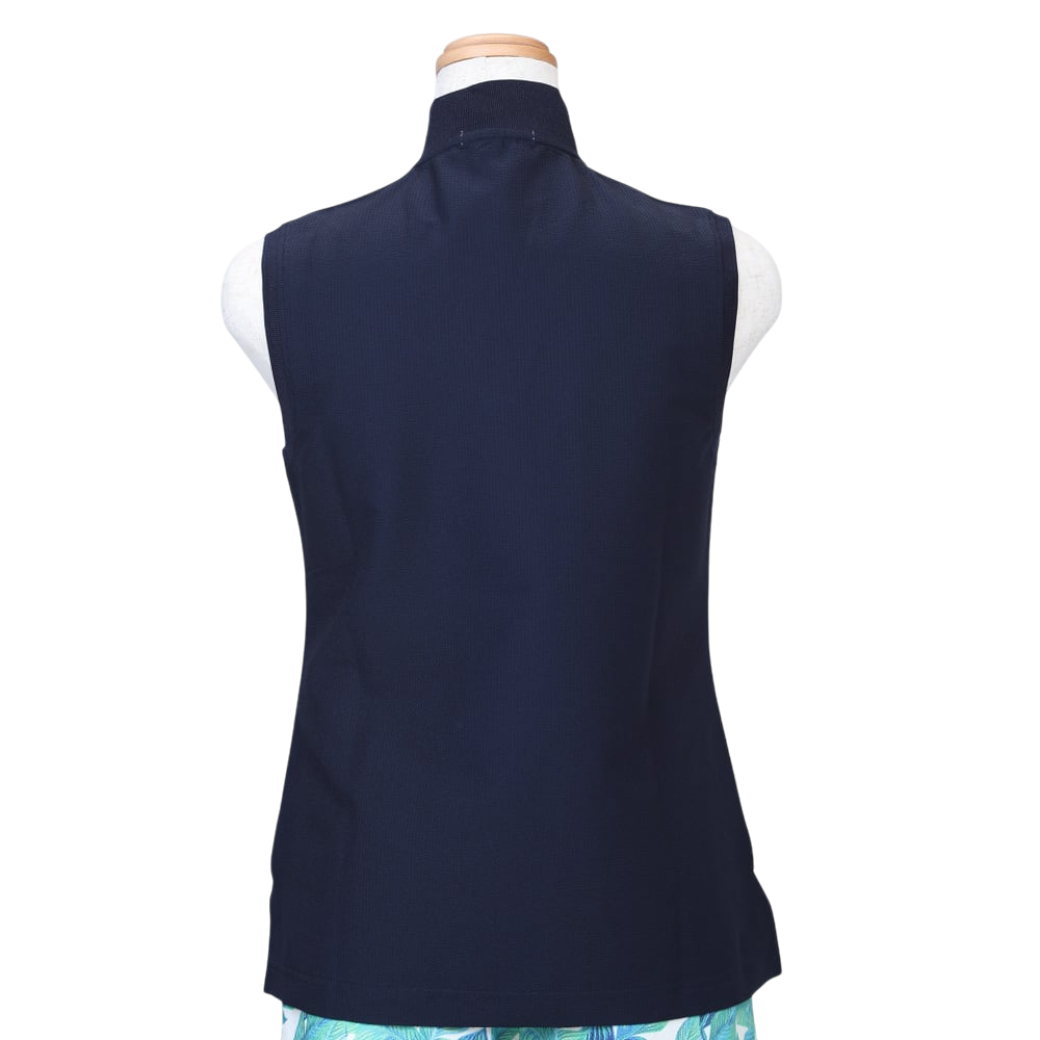 【Foglia Brillante】サッカー ノースリーブポロ WOMAN NAVY（FBAL-SLPO11)