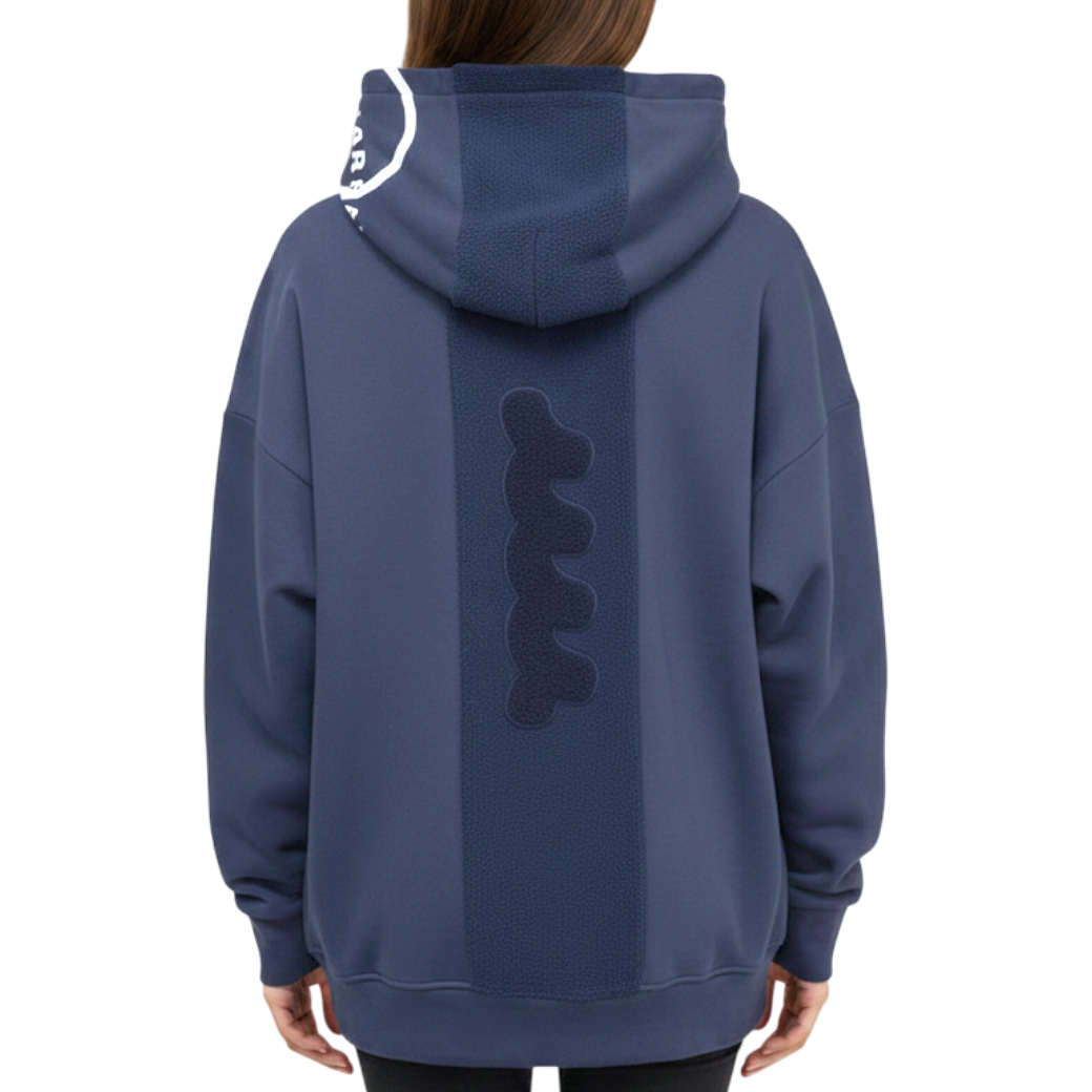 【muta】ライン切替 BIGパーカー ネイビー レディース（MMBC-220222）