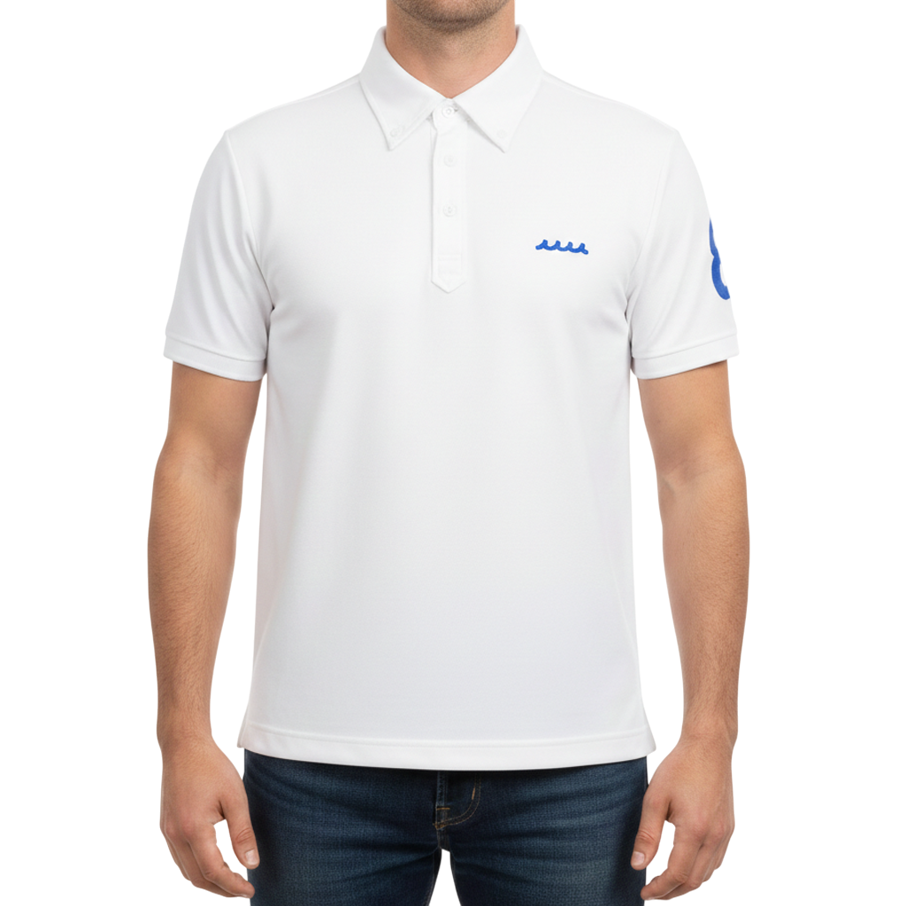 【muta】5LINE ポロシャツ ホワイト S（MMAX-446322-WH）