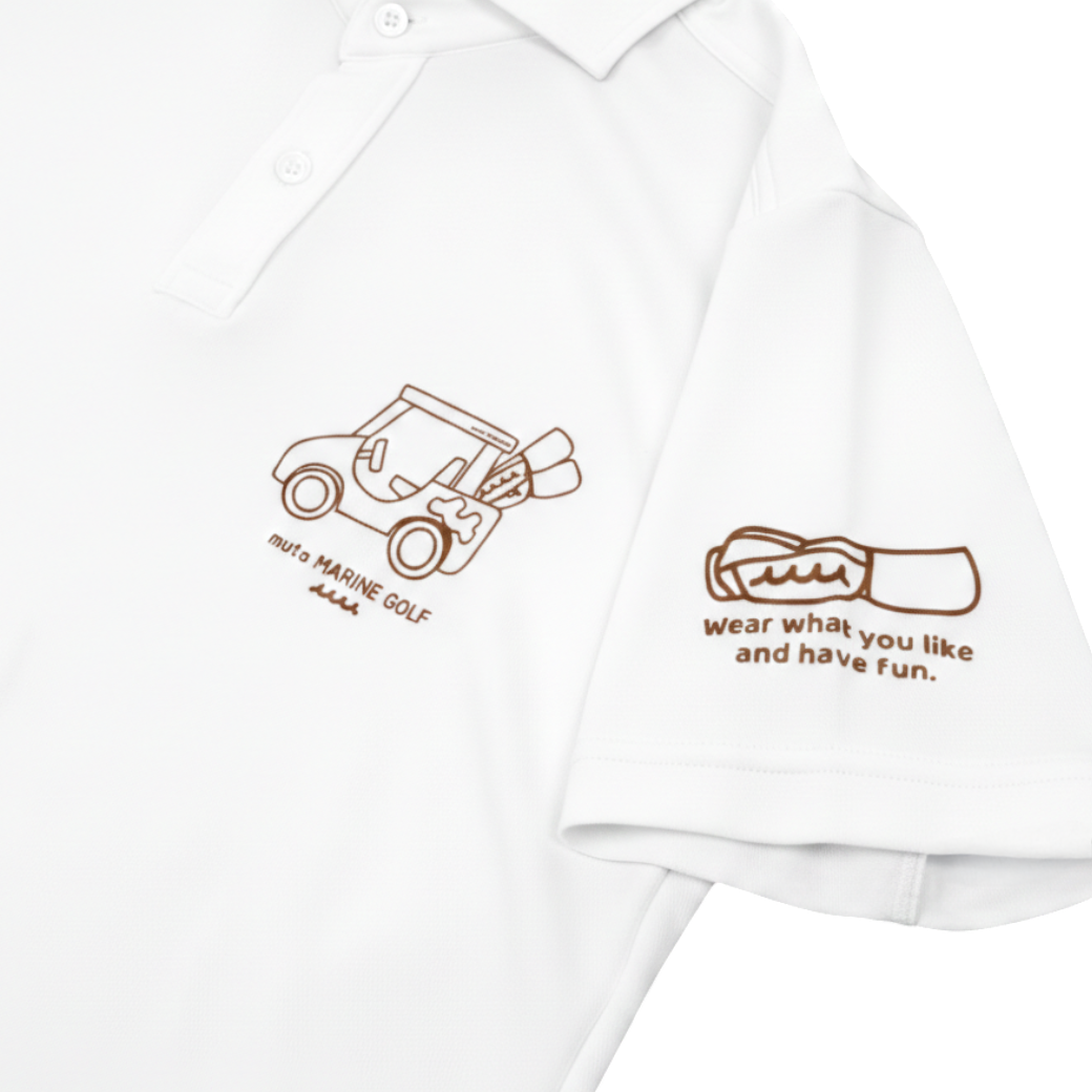 【muta】カートロゴ ポロシャツ ホワイト L（MMAX-446324-WH）