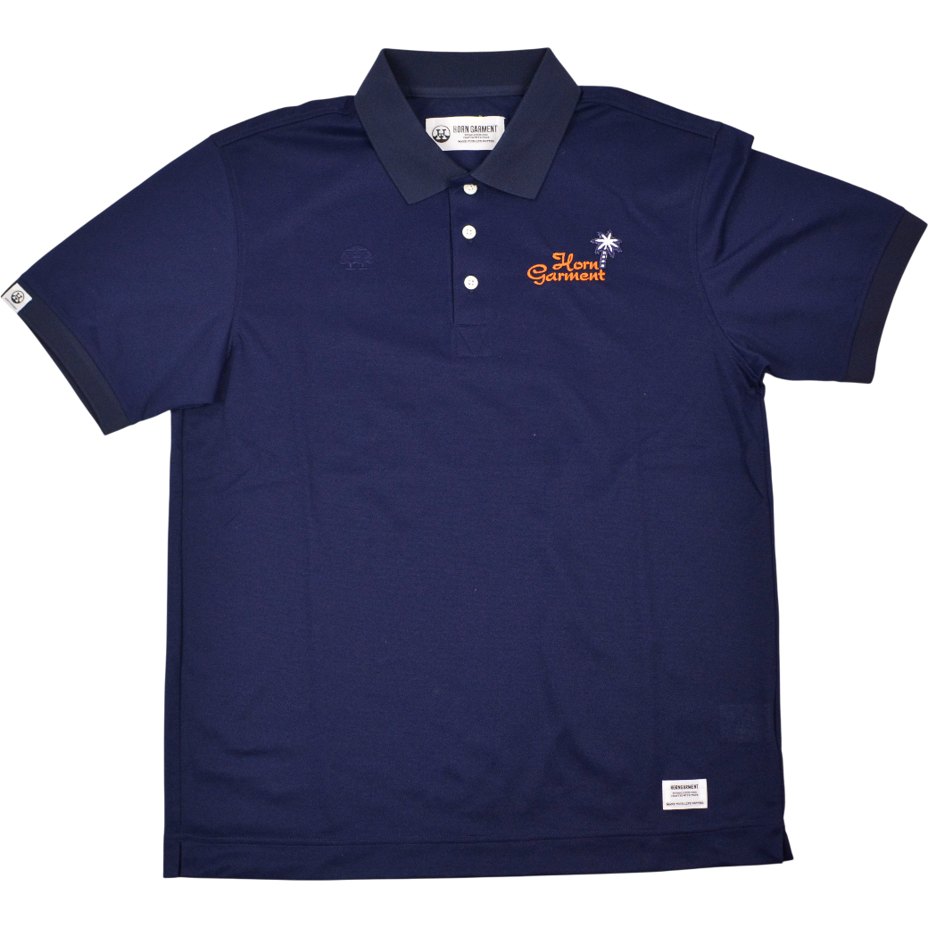 【HORN GARMENT】ポロ ヴィンテージロゴ ネイビー メンズ（HOG-HCM4AAP75）