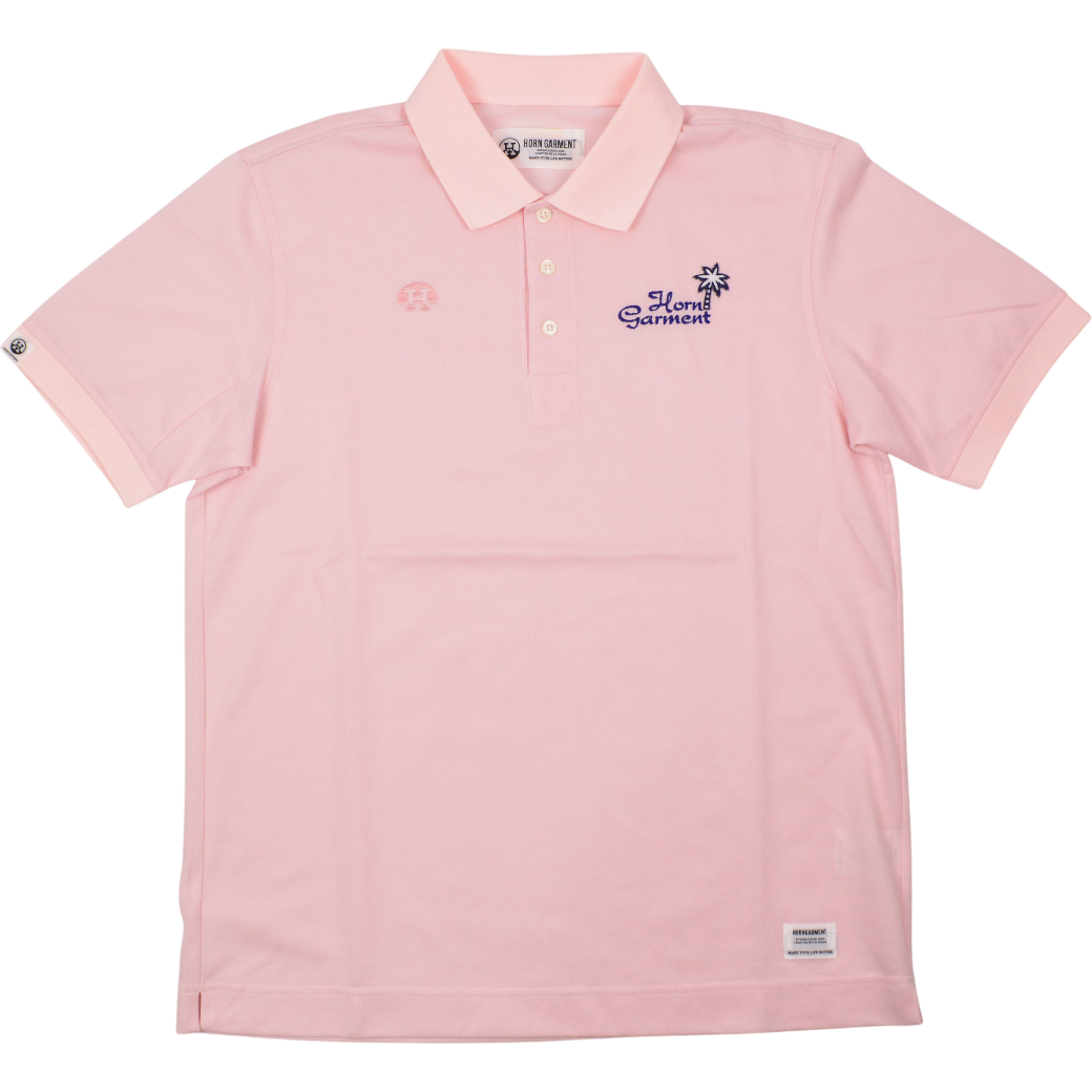 【HORN GARMENT】ポロ ヴィンテージロゴ ピンク メンズ（HOG-HCM4AAP75）